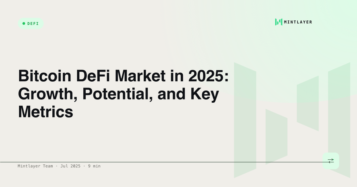 Bitcoin DeFi Market in 2025: Growth, Potential, and Key Metrics