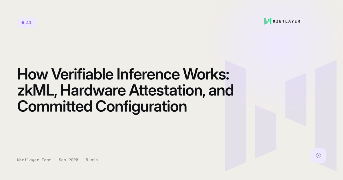 How Verifiable Inference Works: zkML, Hardware Attestation, and Committed Configuration