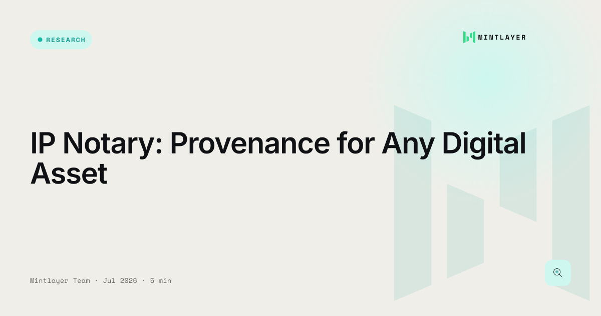 IP Notary: Provenance for Any Digital Asset