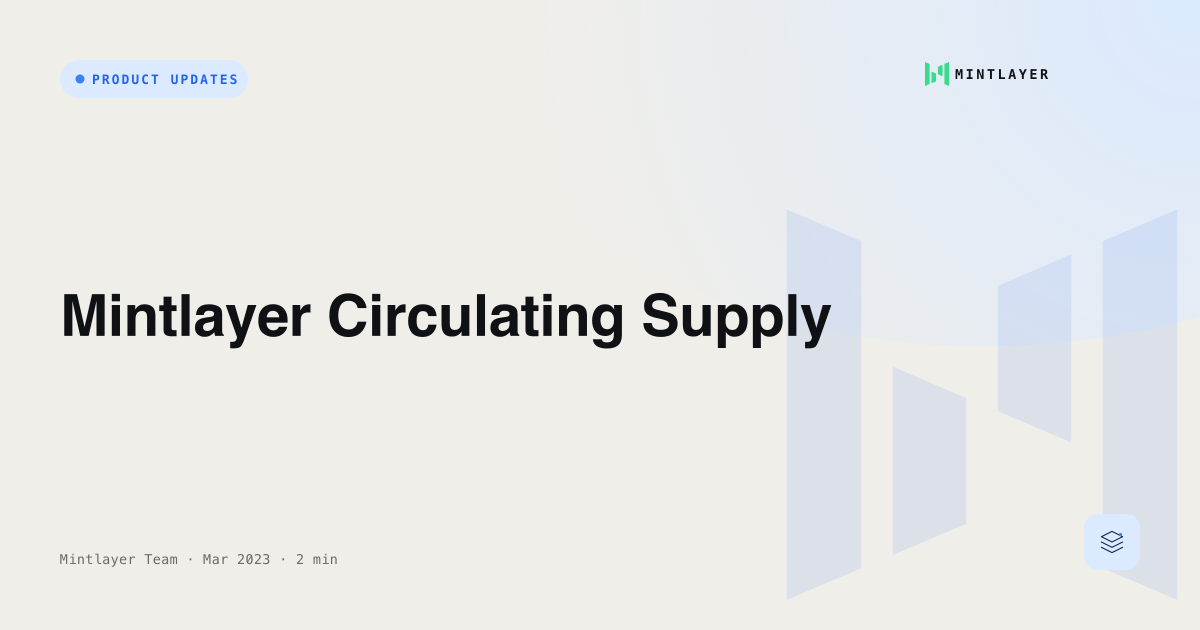 Mintlayer Circulating Supply