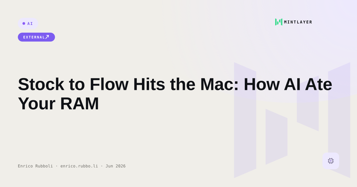 Stock to Flow Hits the Mac: How AI Ate Your RAM