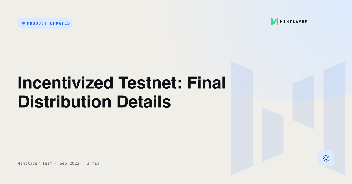 Incentivized Testnet: Final Distribution Details