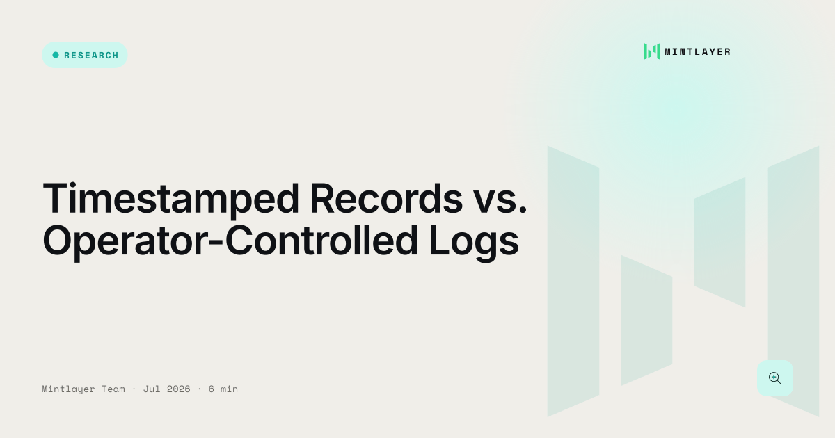 Timestamped Records vs. Operator-Controlled Logs